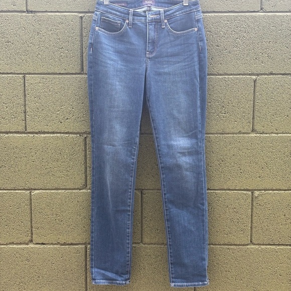 NYDJ Denim - NYDJ Blue Skinny Jeans with Contrast Stitching